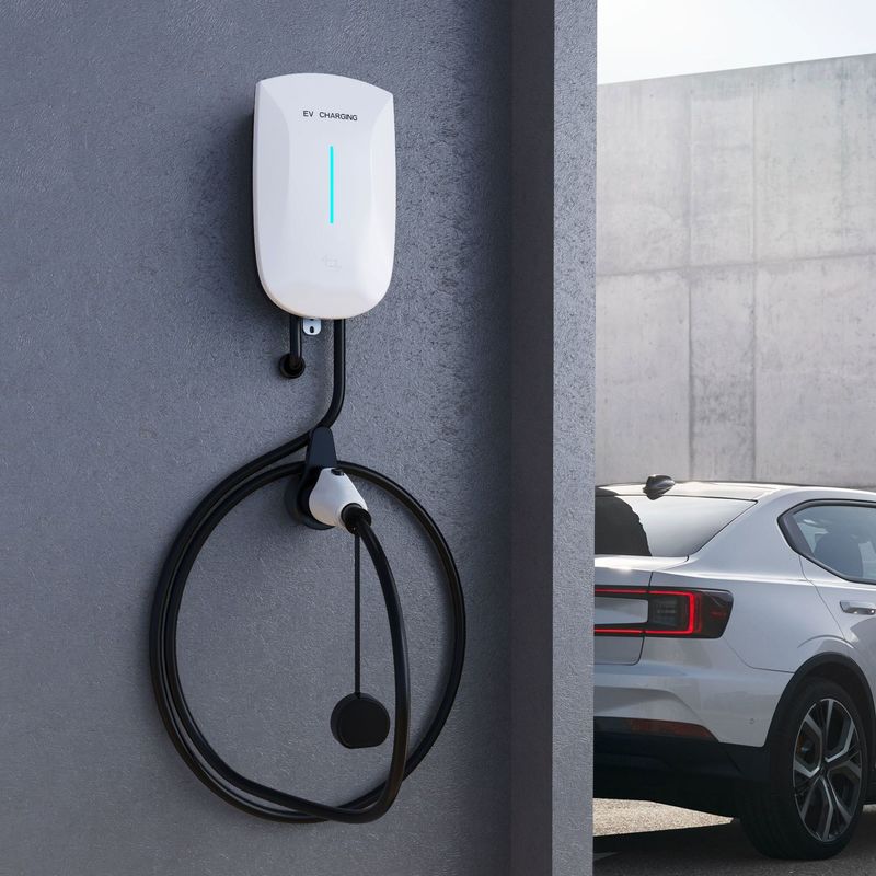 شارژر برقی دیواری 7kW نوع 2 کنترل استاندارد اروپایی برنامه شارژ سریع