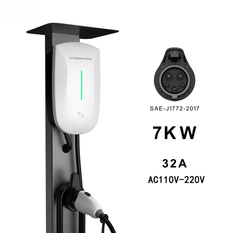 کارت سوئیپینگ ستون نصب شده قابل حمل 240v نوع 1 شارژر EV برای تسلا BMW