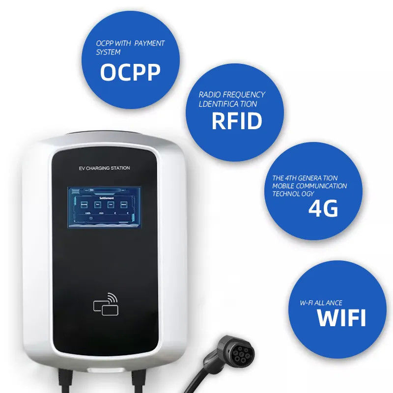 ایستگاه شارژ EV دیواری استاندارد اروپایی 3 فاز WIFI برای خانه