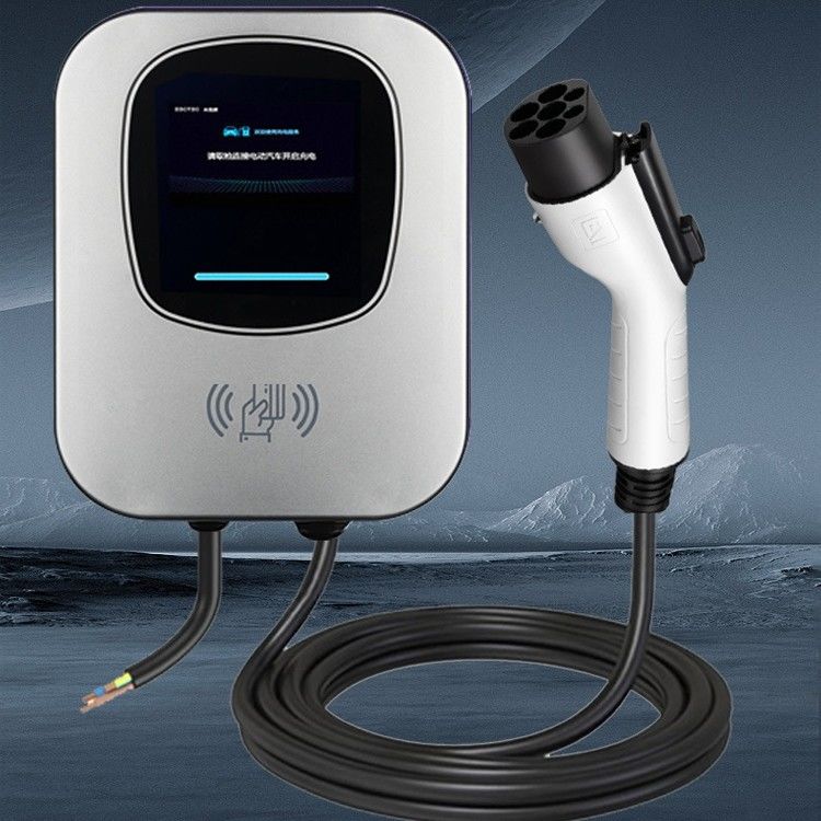 تسلا 7 کیلووات کارت سوئیپینگ 220v نوع 1 شارژر EV با صفحه نمایش LED
