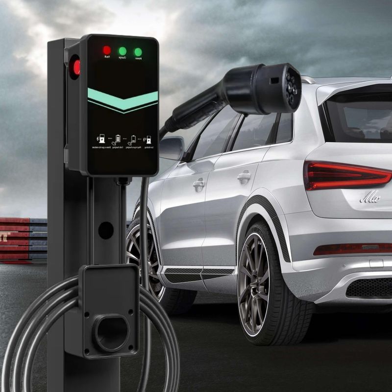 48A نوع 1 برای خانه تک تفنگ دیواری EV ایستگاه شارژ نشانگر LED