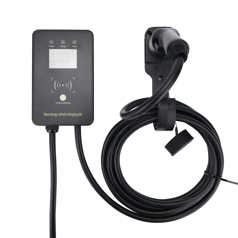 AC 220V Swiping Card 5 Gears ایستگاه شارژ EV نصب شده روی دیوار با صفحه نمایش LED