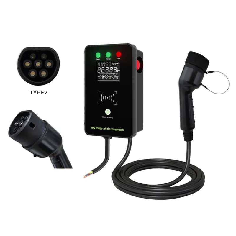 AC 220V Swiping Card 5 Gears ایستگاه شارژ EV نصب شده روی دیوار با صفحه نمایش LED