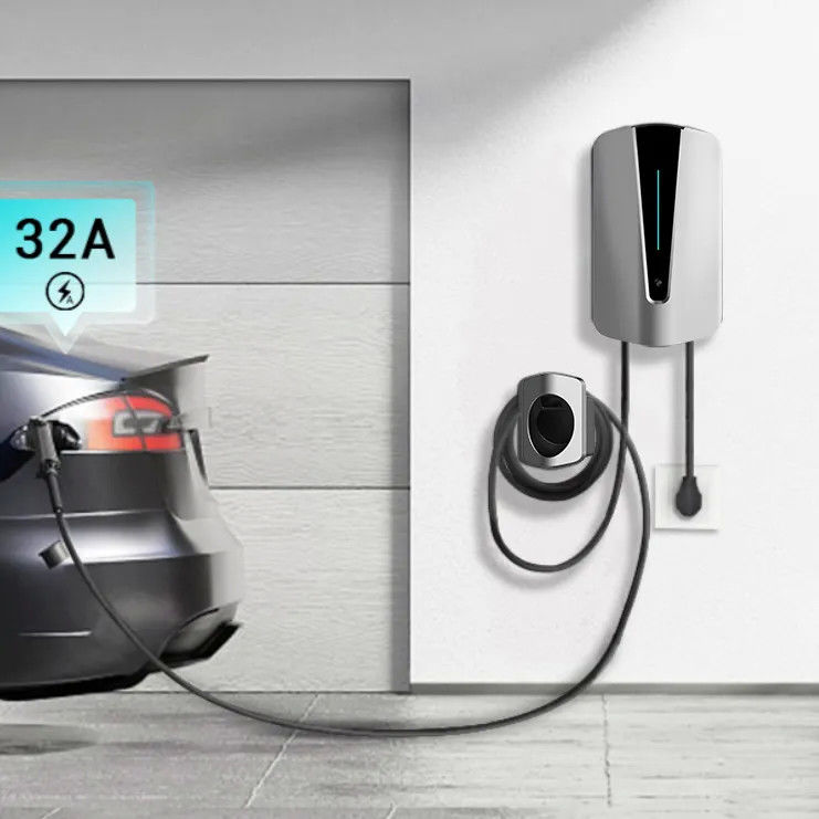 App Control Swipe Card 32A 48A Fireproof PC Home Smart Wall Charger EV EV Standard American