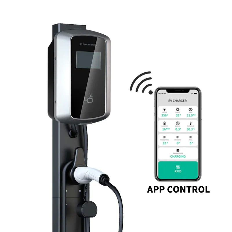 کارت RFID وای فای بلوتوث ایستگاه شارژ دیواری EV شارژ ماشین AC 16A 380V