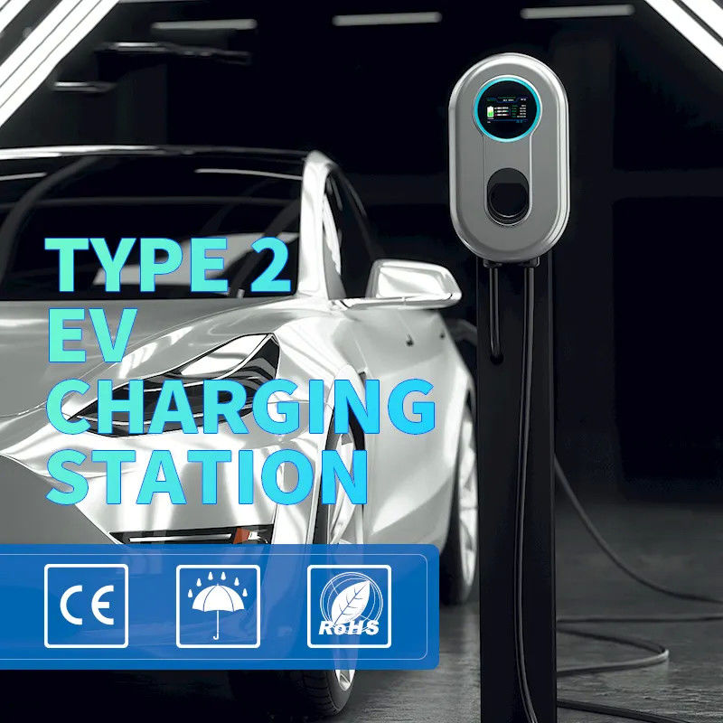 22kW کارت RFID 5 متر کابل تلفن همراه نوع 2 ایستگاه شارژ EV