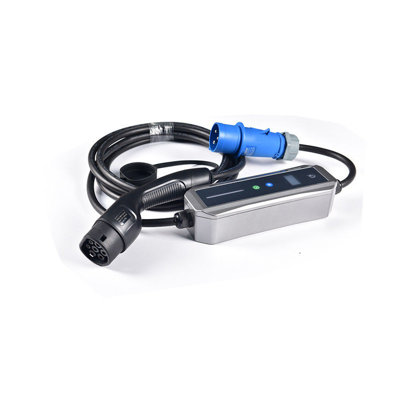 نوع 2 رنگ های سفارشی 22kw شارژر قابل حمل AC EV با صفحه نمایش OLED