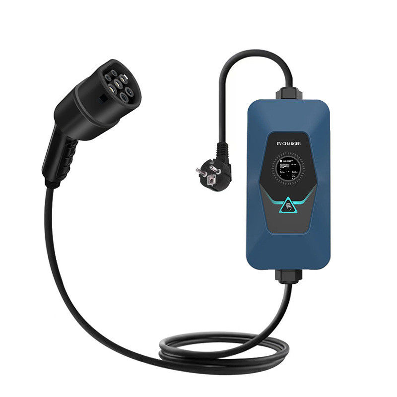 نوع 2 صفحه نمایش 32A شارژر قابل حمل AC EV با گواهینامه CE